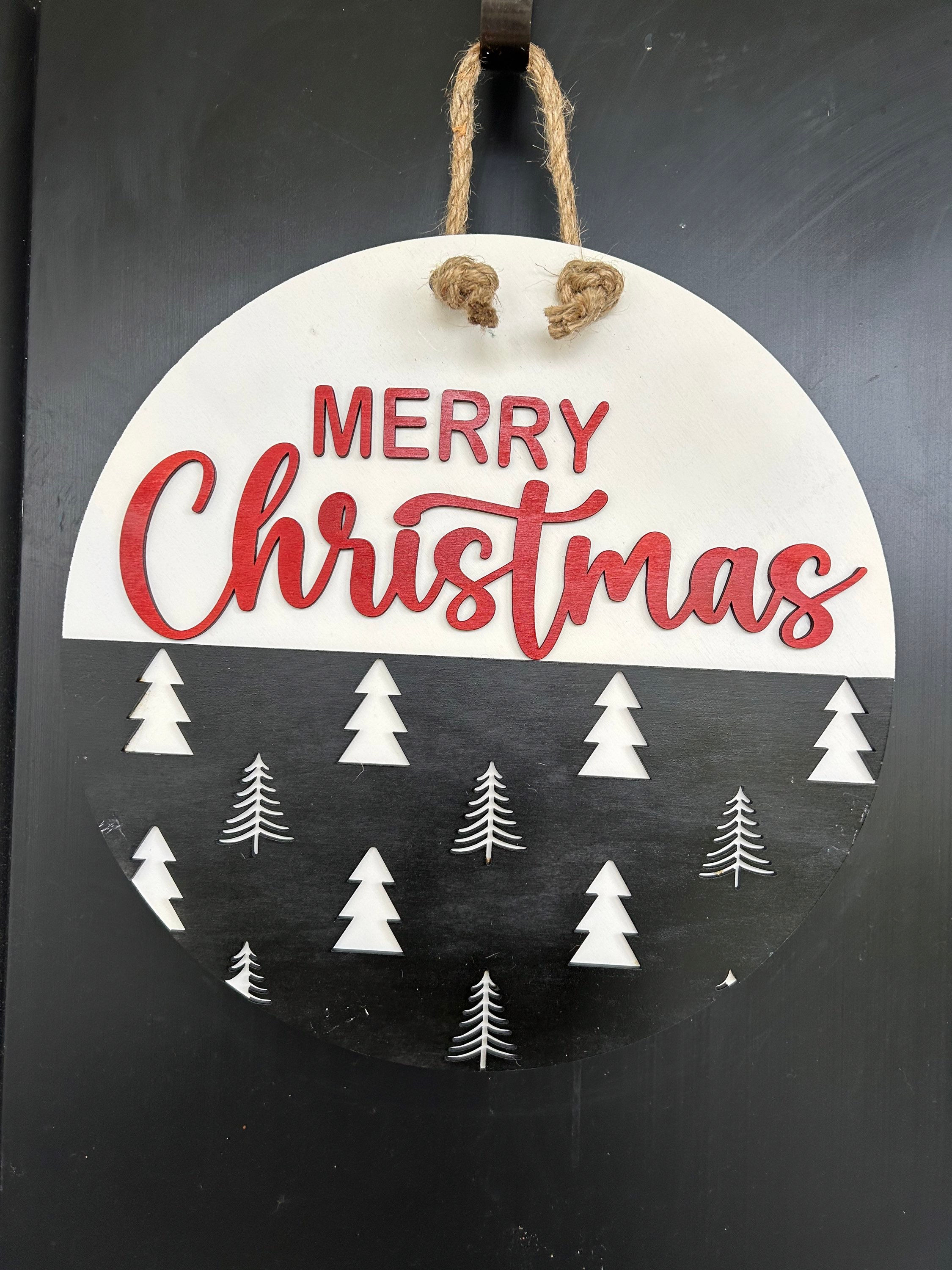 Merry Christmas door hanger