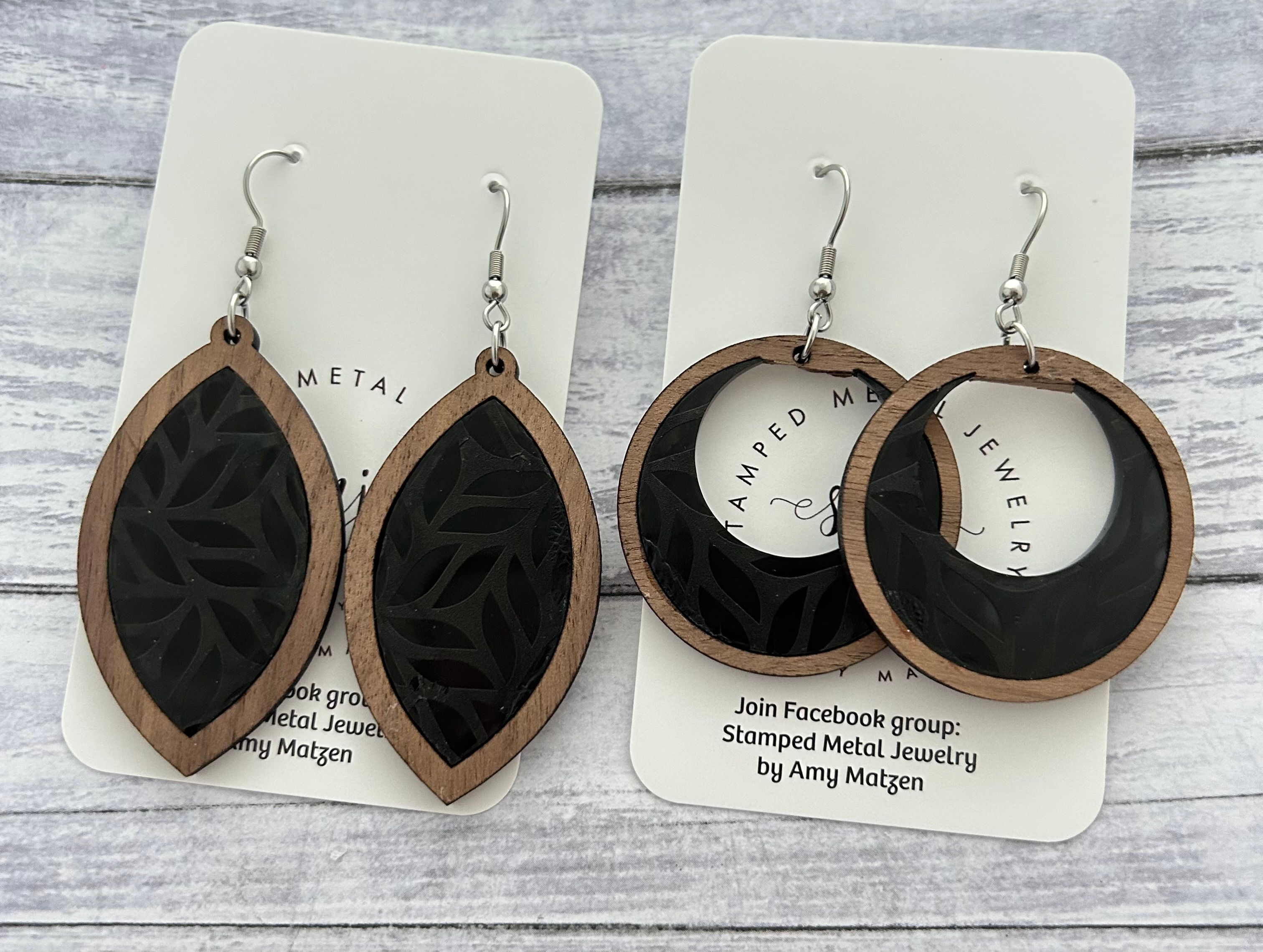 Black Acrylic with surrounding wood