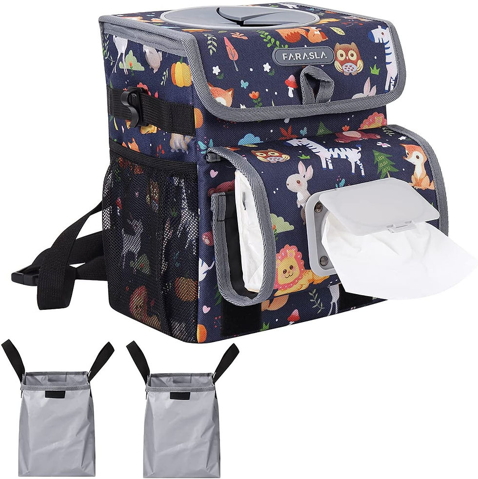 Thumbnail: All-in-One Car Trash Can with 2 Removable Leakproof Interior Liners