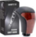 Thumbnail: SHIFTIN Black Leather Carbon Fiber Replacement Gear Shift Knob 