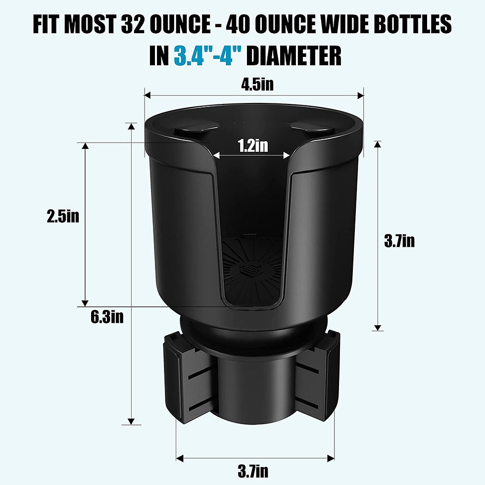 Thumbnail: Upgraded Car Cup Holder Expander Adapter with Offset Adjustable Base