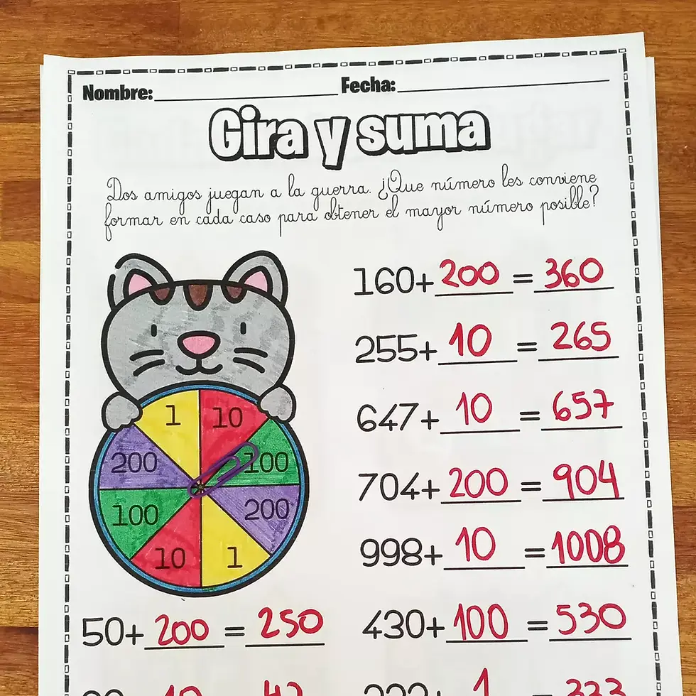 Miniatura: Numeración del 100 al 999