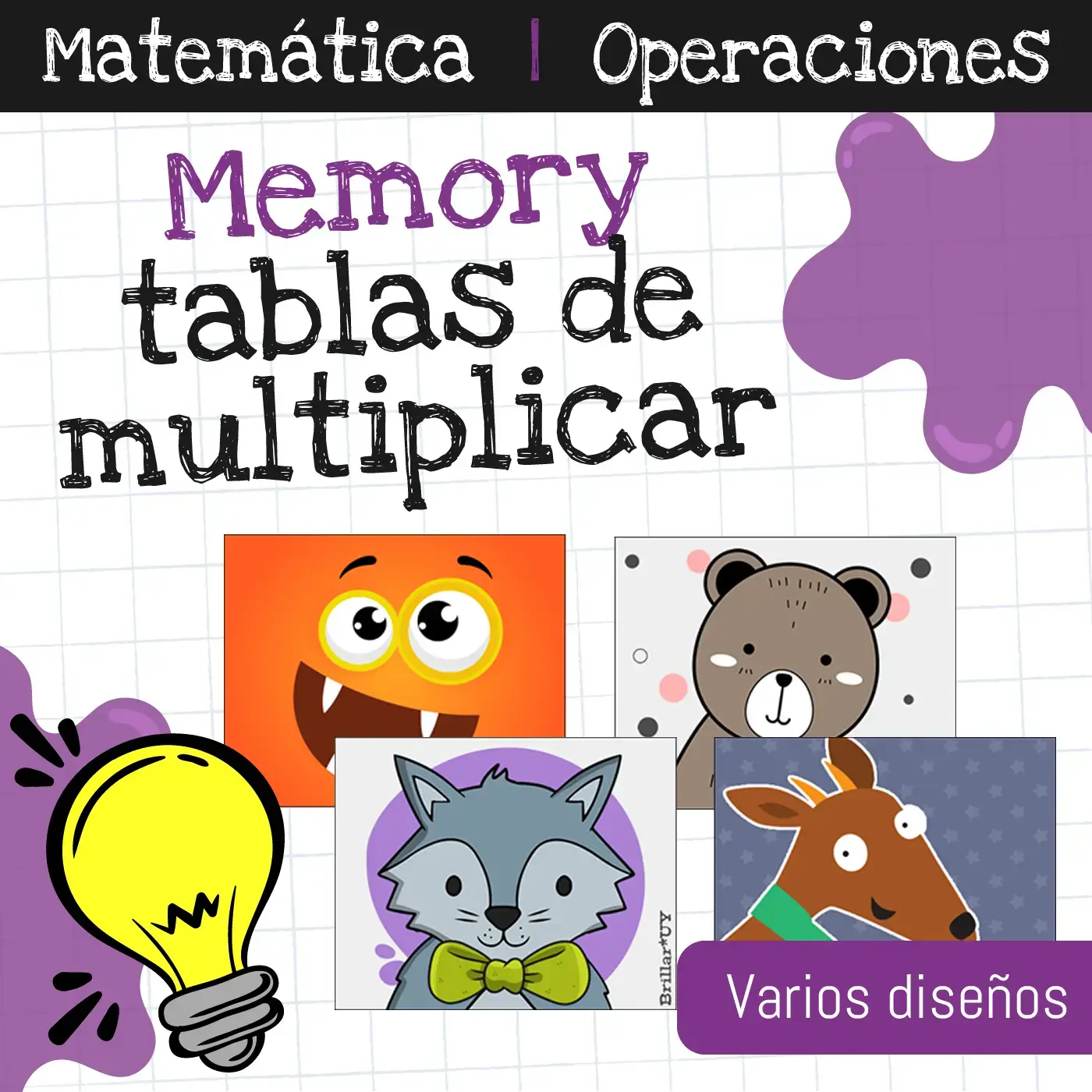 Memory: Tablas de multiplicar (Personajes del CLE)