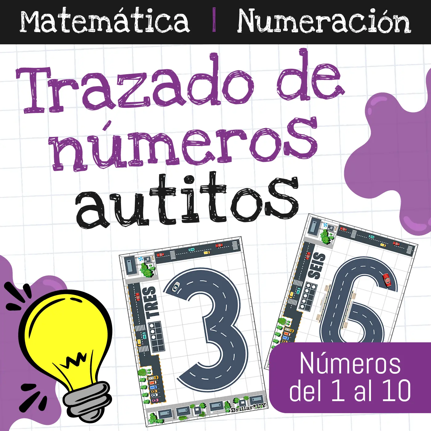 Números del 0 al 9: autitos