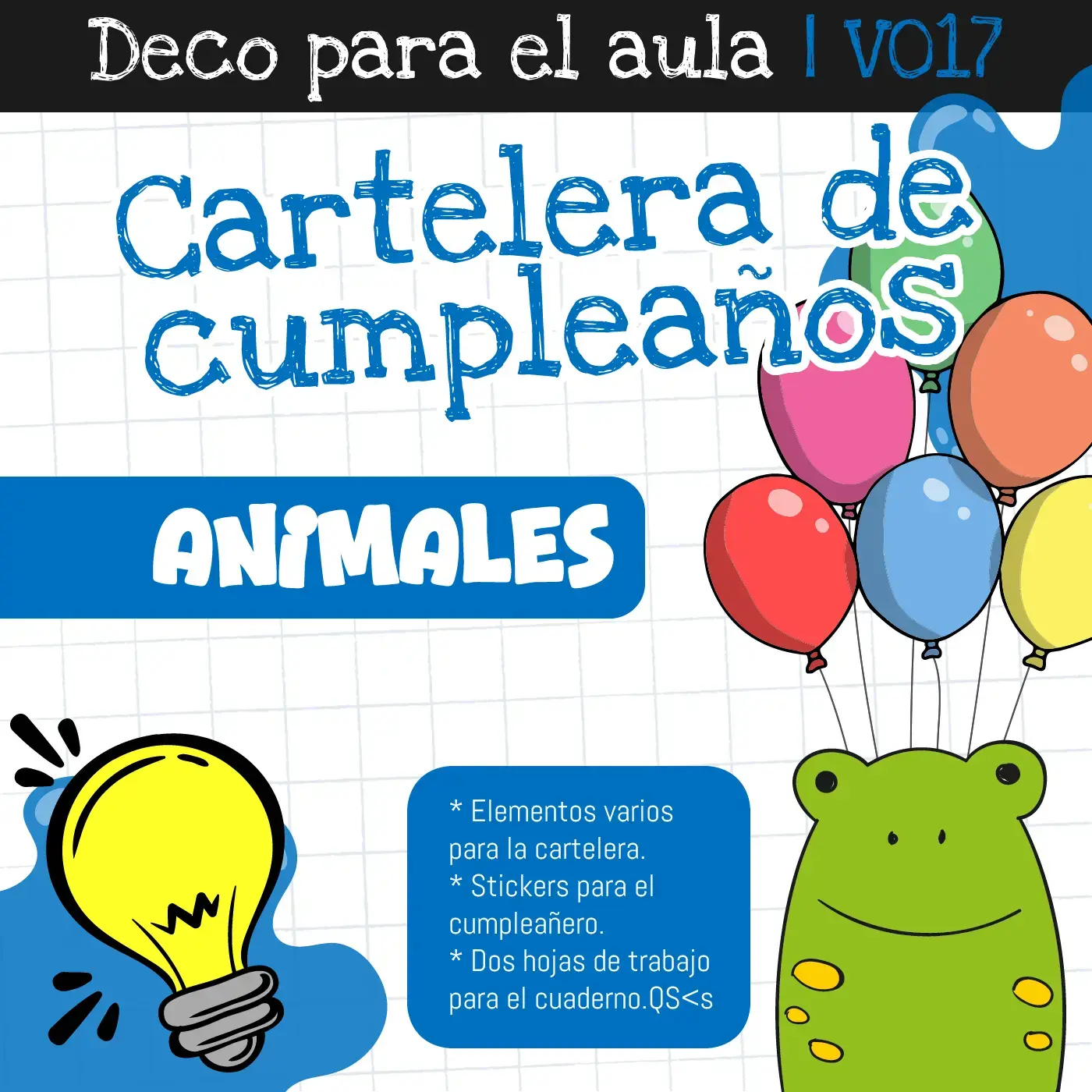 Cartelera de cumpleaños - Animales