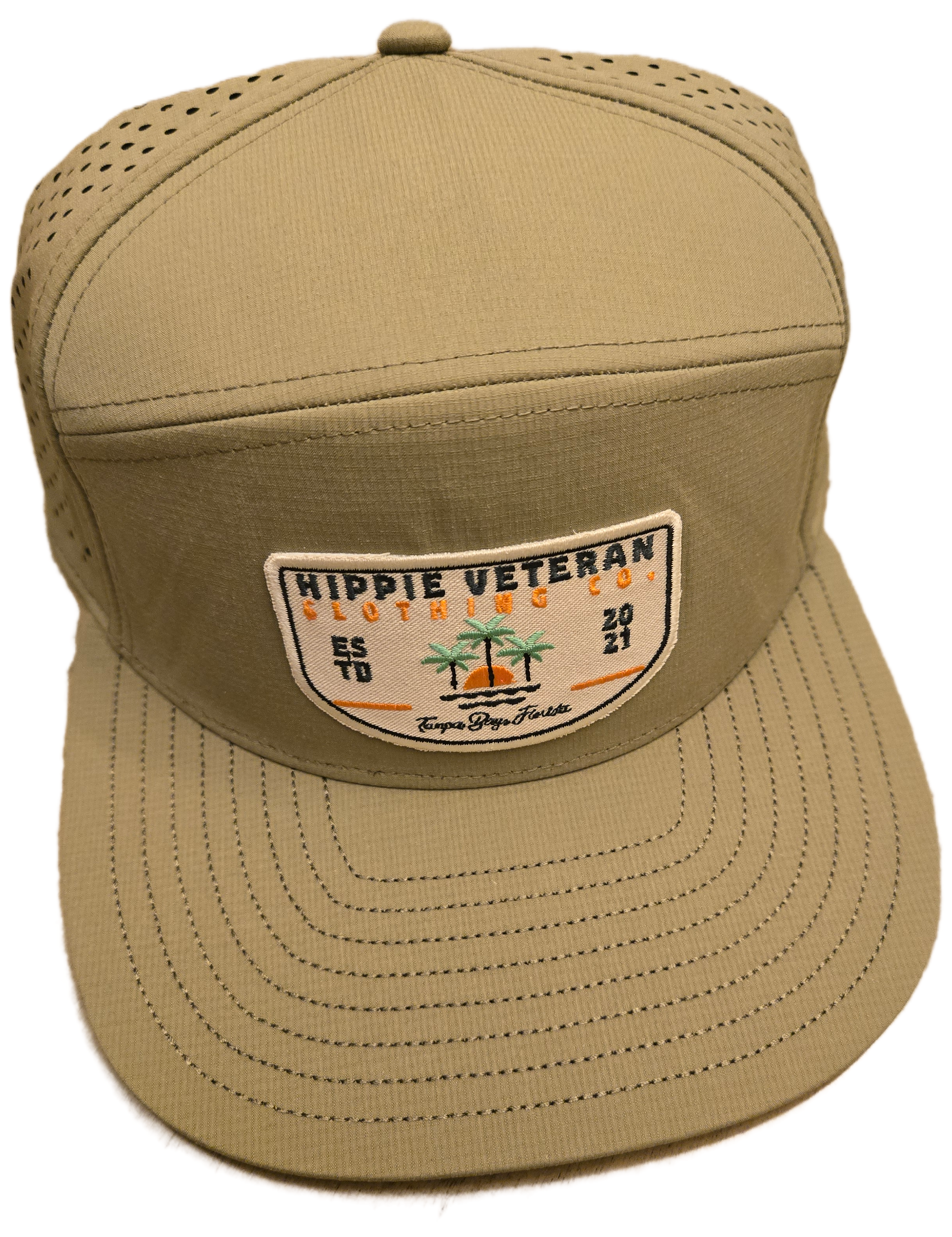 Olive Perforated Water Repellent Performance Snapback