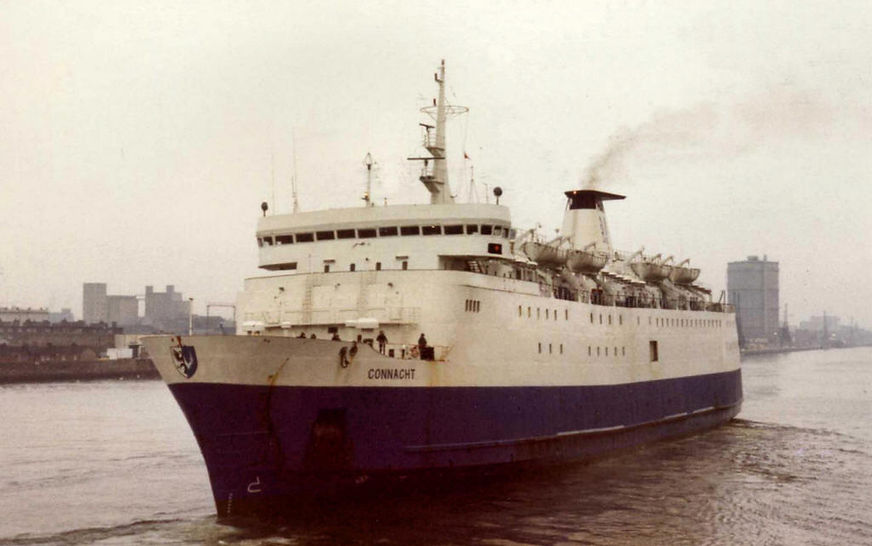The Connacht moves astern up the River Liffey. Photo: Derry Walsh