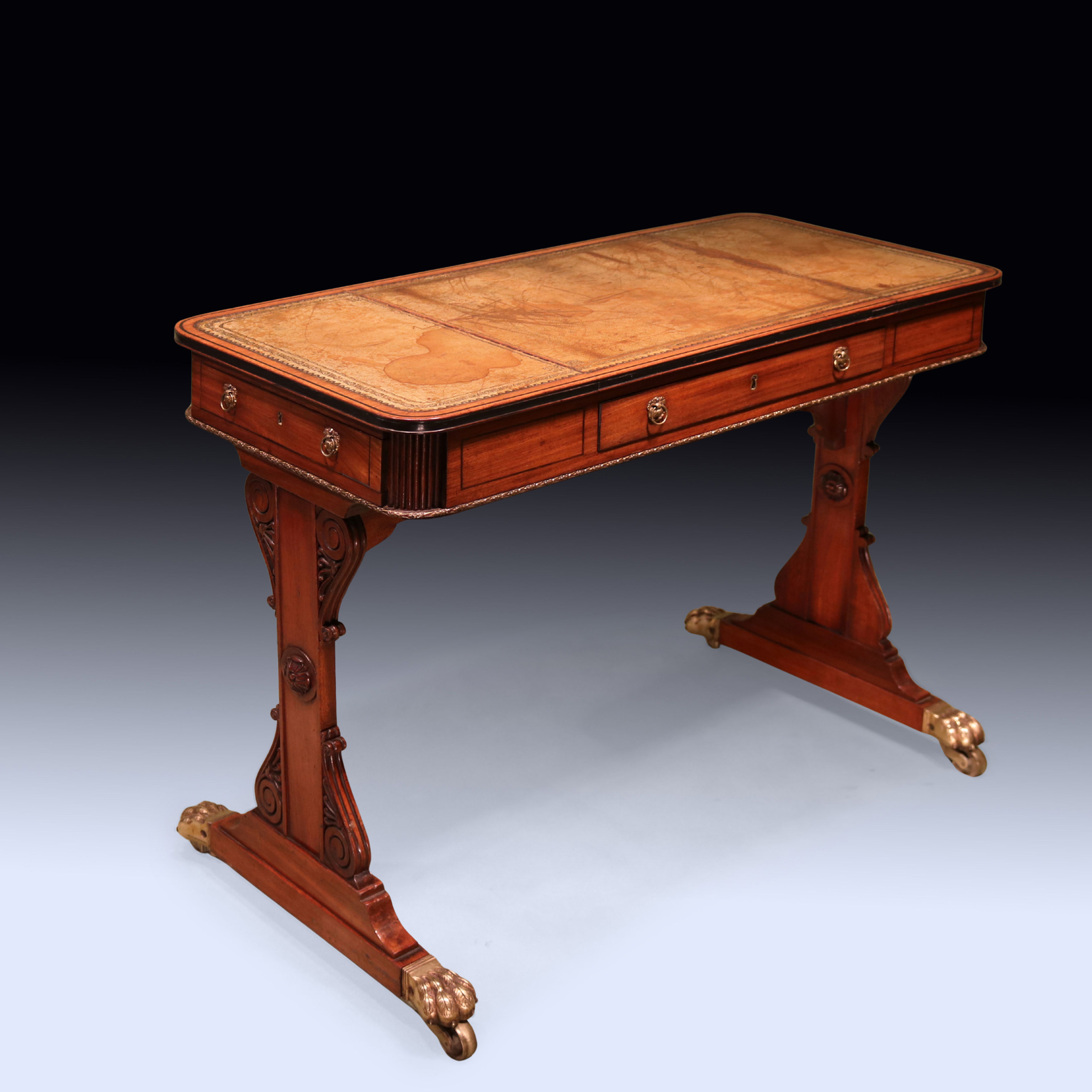 Antique Regency period mahogany writing table