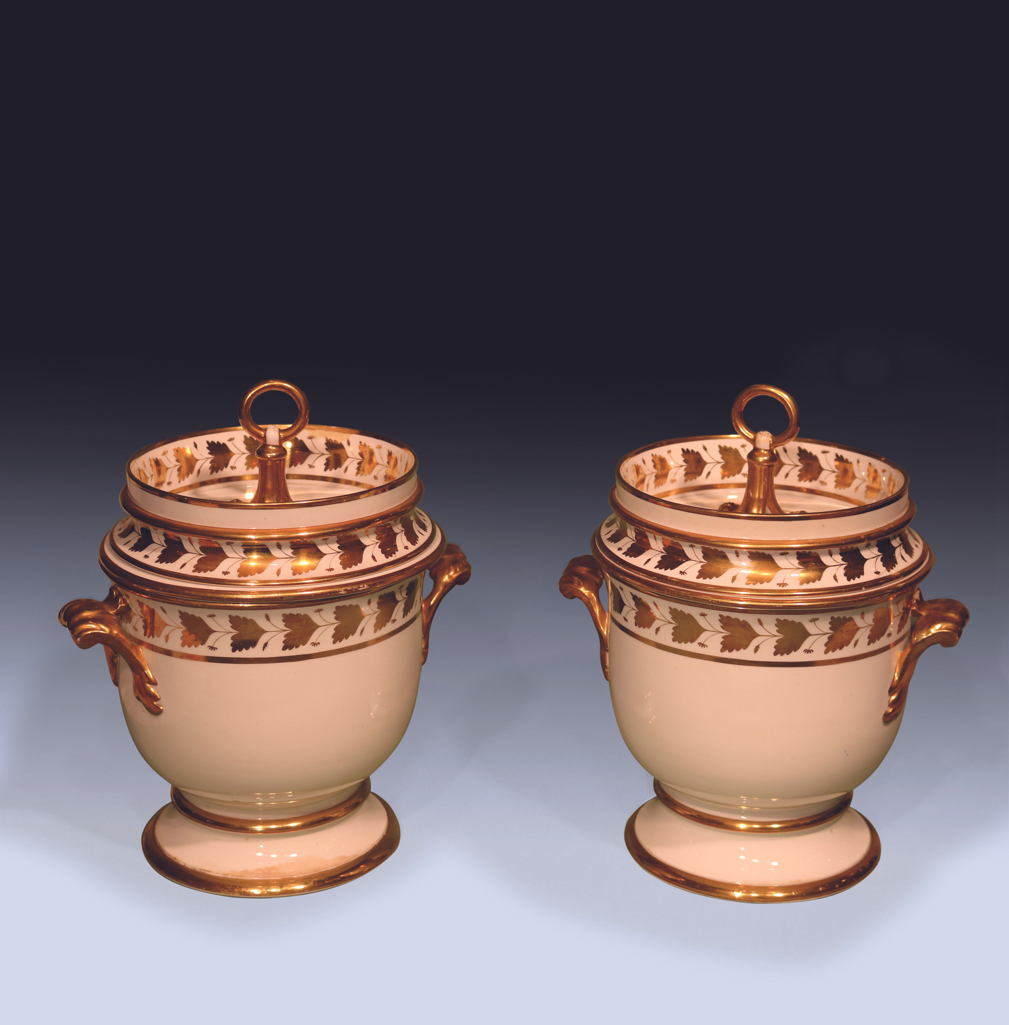 Early 19th Century Pair of Spode Porcelain Ice-Pails