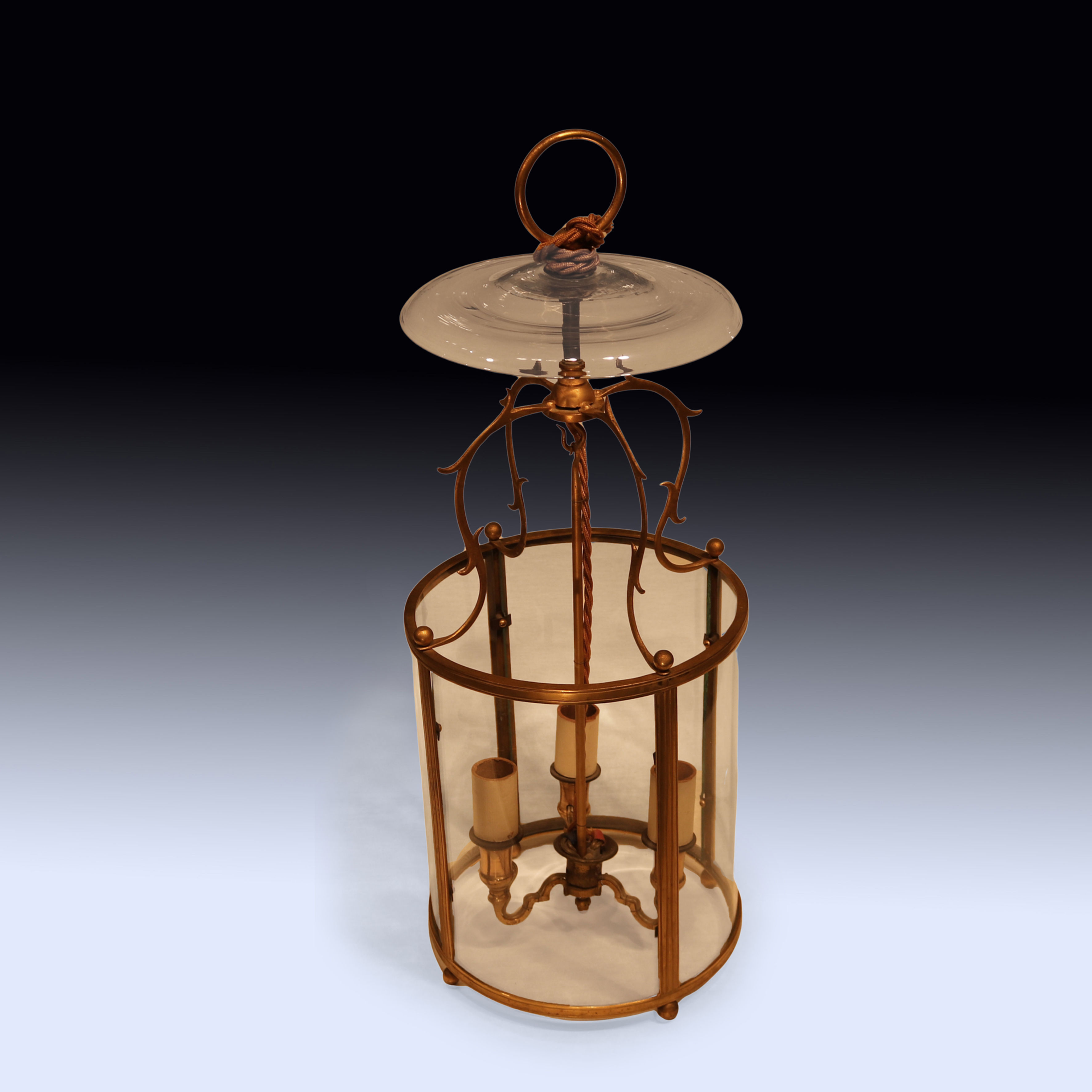 19th Century circular brass Lantern