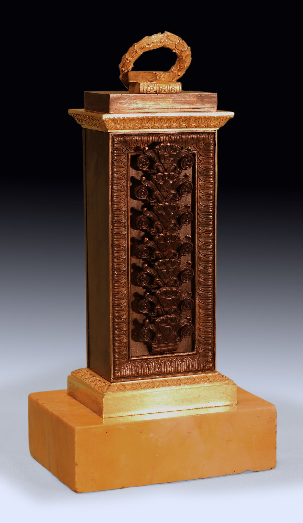 Thumbnail: Antique pair of 19th century bronze and ormolu desk Thermometer and Semainier