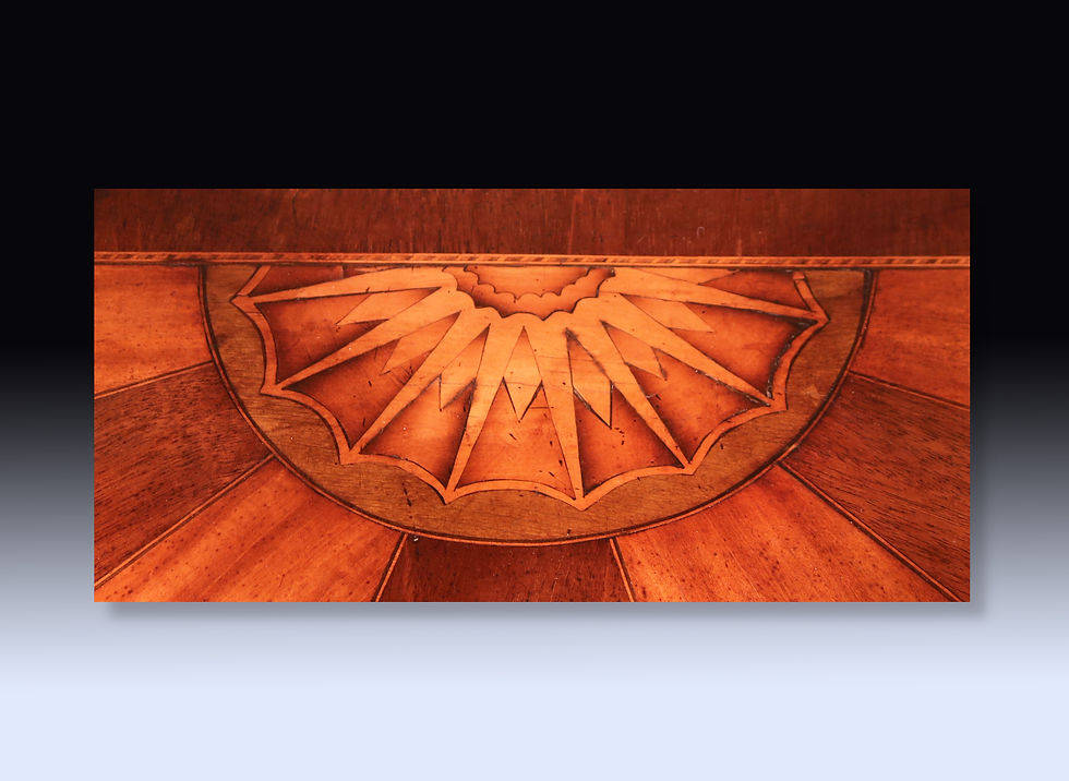 Thumbnail: Antique George III satinwood and padoukwood console table