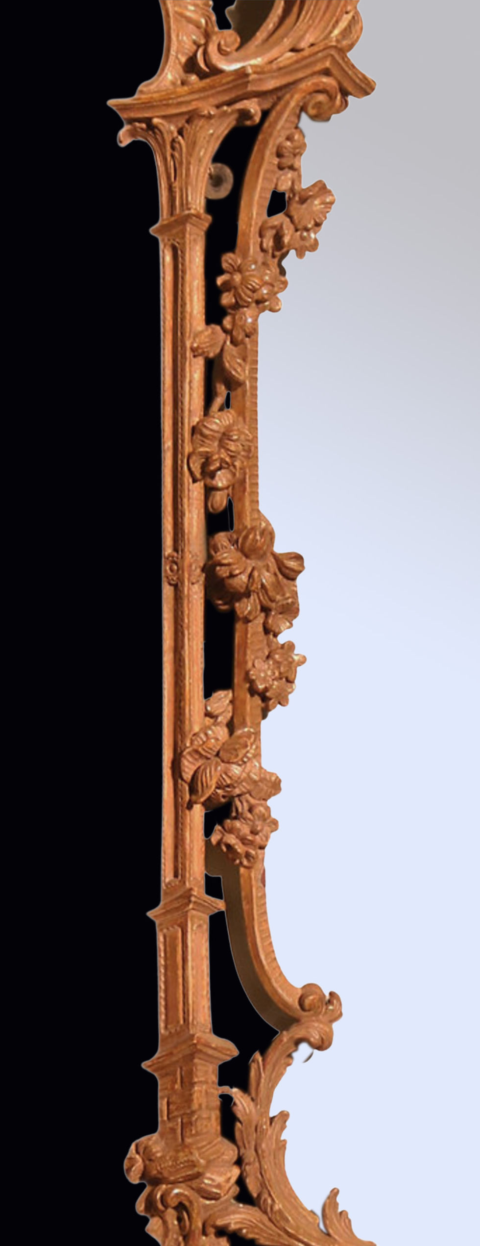Thumbnail: 18th Century carved giltwood Chinese Chippendale Mirror