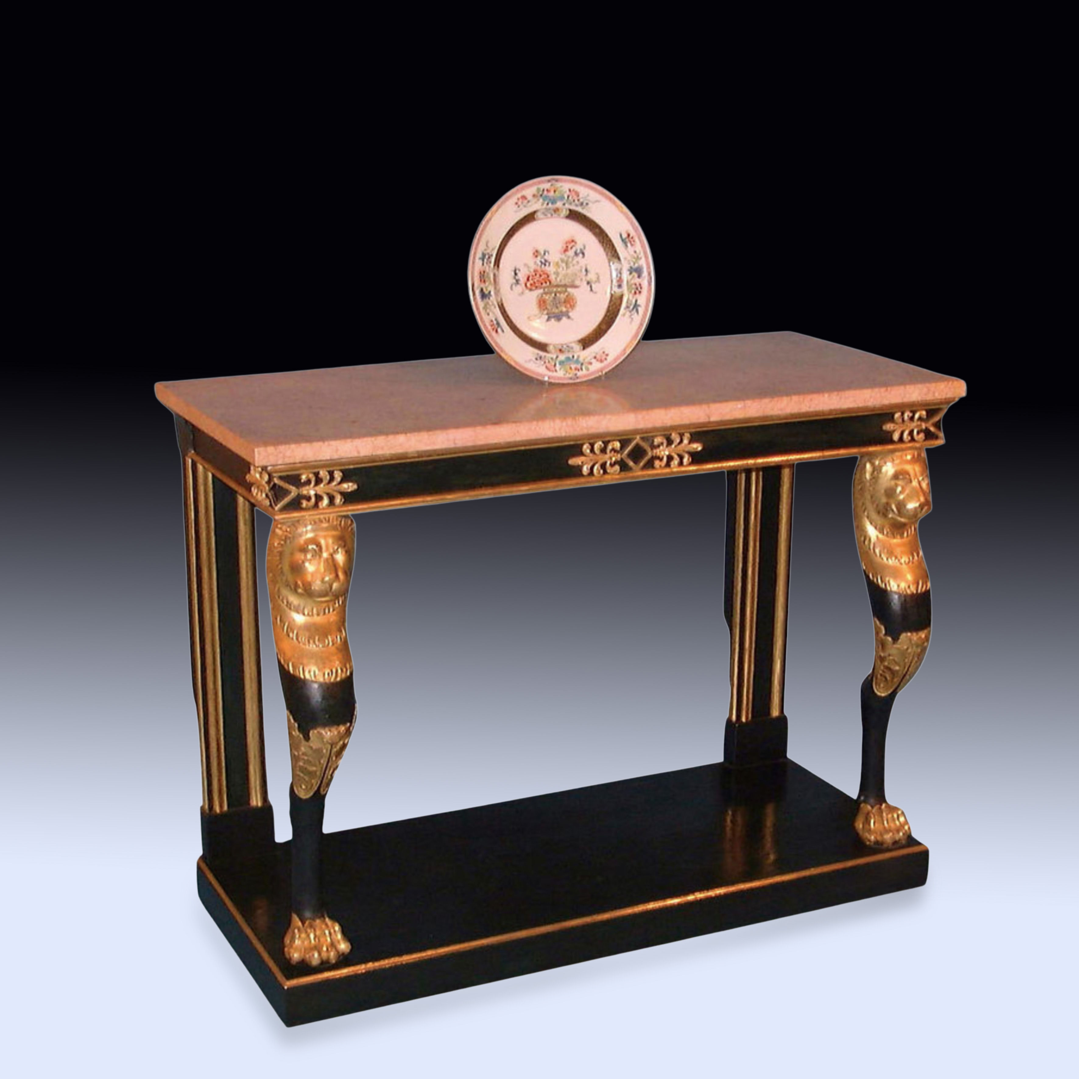 Antique Regency Period Painted and Gilt Console Table