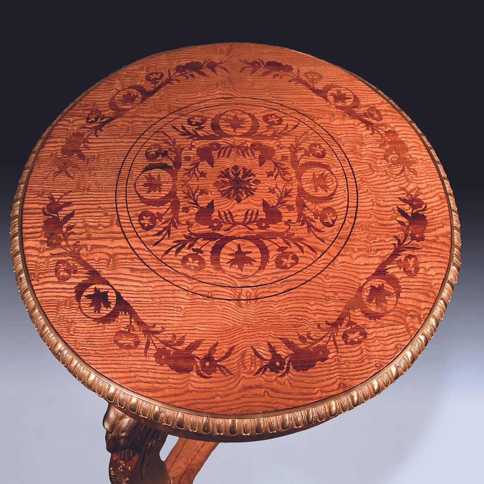 Thumbnail: Pair of Mid 19th Century Continent  Ormolu and Hungarian Ashwood Centre Tables