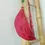 Miniature : Sac Banane magenta Simili cuir Croco Boa et Tissu Wax - Vue suspendu