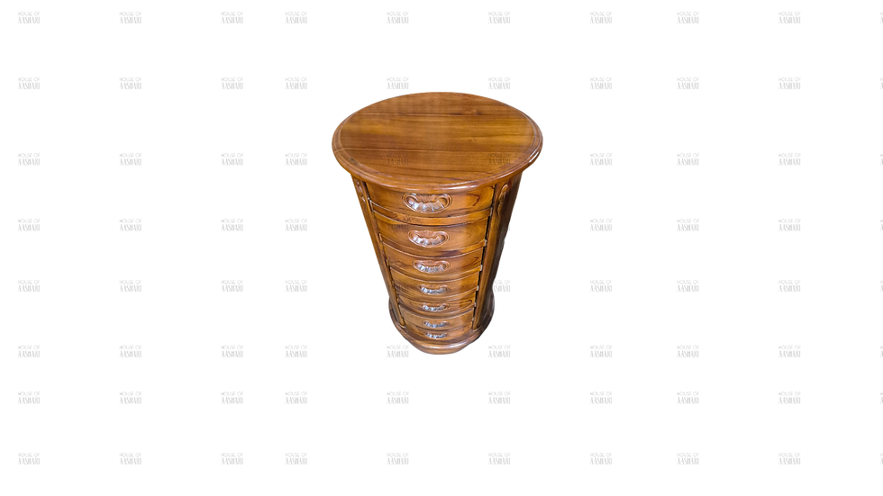 Thumbnail: Teak Round Drawer Chest