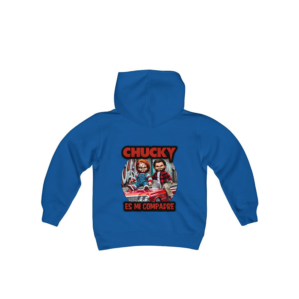 Thumbnail: Chucky Es Mi Compadre- Youth blend hooded sweatshirt