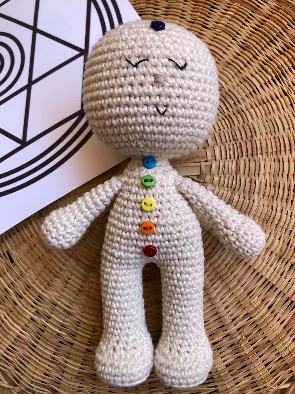 Miniatura: Boneco Mini dos Chakras de Crochê 