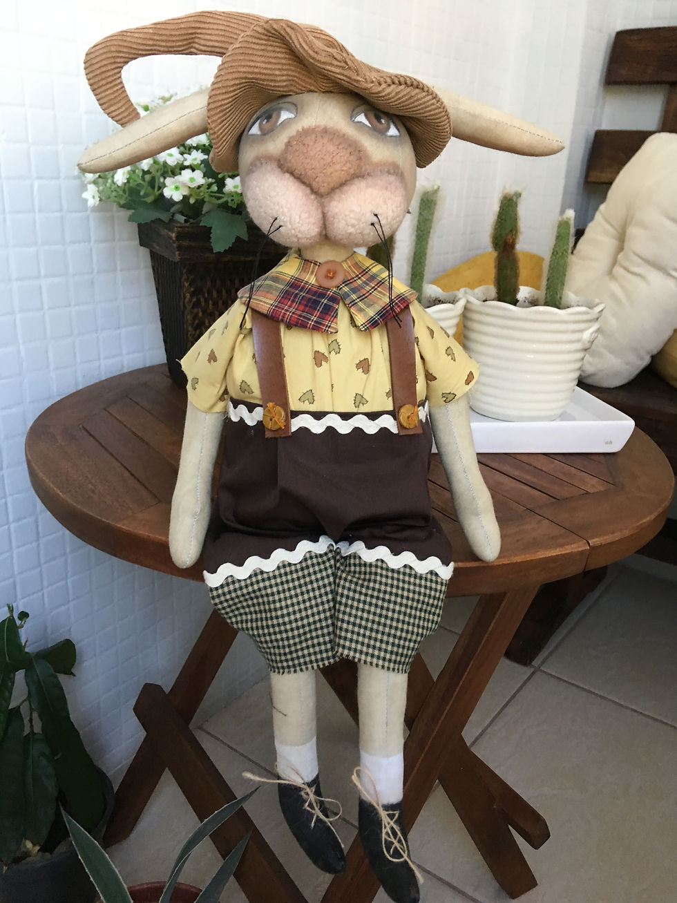 Miniatura: Boneco de Pano Coelho Harvey