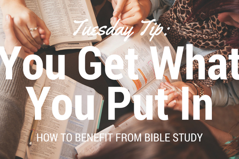 Tuesday Tip: You Get What You Put In - How to Benefit from Bible Study