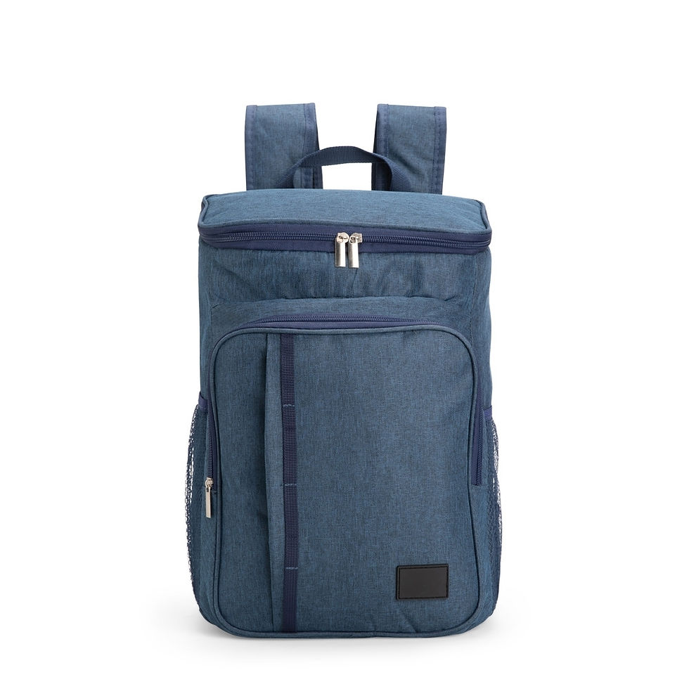 Mochila térmica em poliéster impermeável com compartimento interno térmico