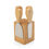 Miniatura: Kit para queijo com quatro utensílios em suporte magnético de bambu compacto para organização e armazenamento.