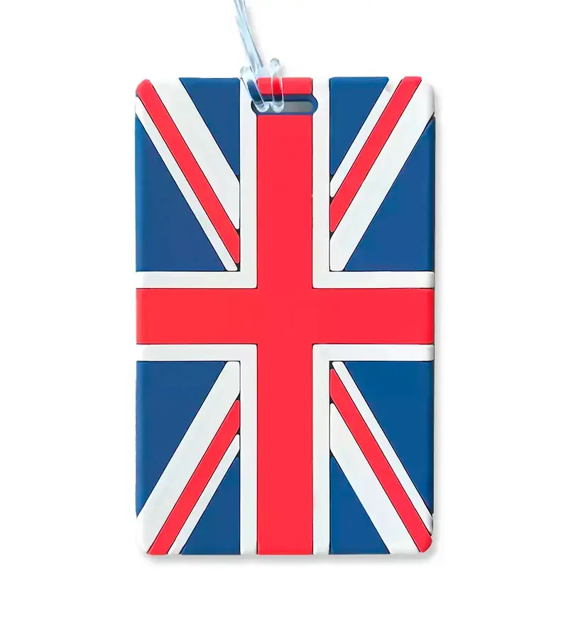 tag de mala personalizada com estampa da bandeira da Inglaterra