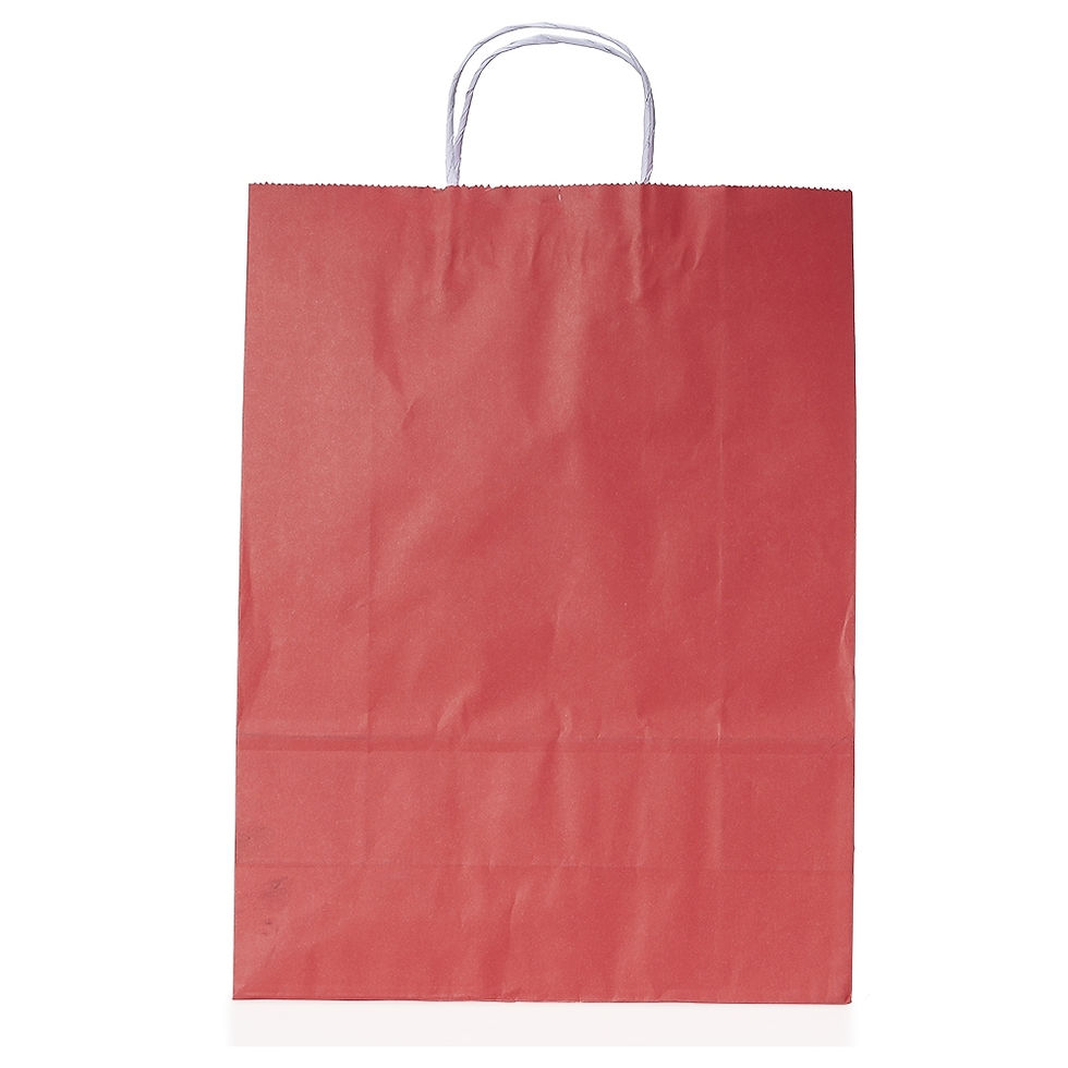 Sacola grande em papel kraft com alça de papel, ideal para embalar produtos, brindes e materiais promocionais.