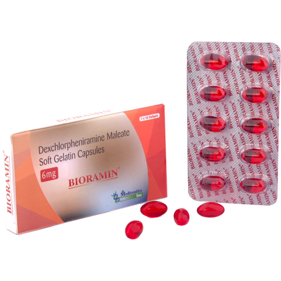 BIORAMIN Dexchlorpheniramine Maleate Soft Gelatin Capsules