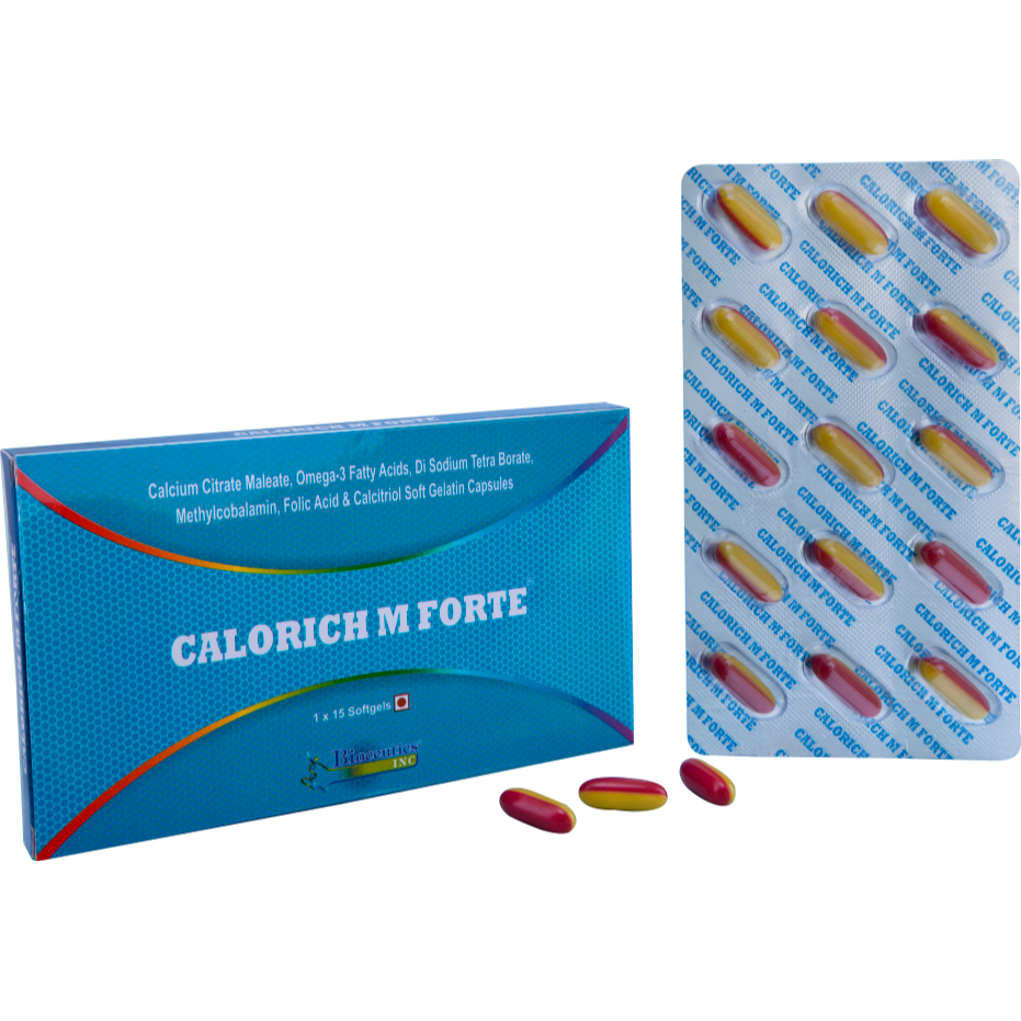 CALORICH M FORTE box and blister pack of capsules