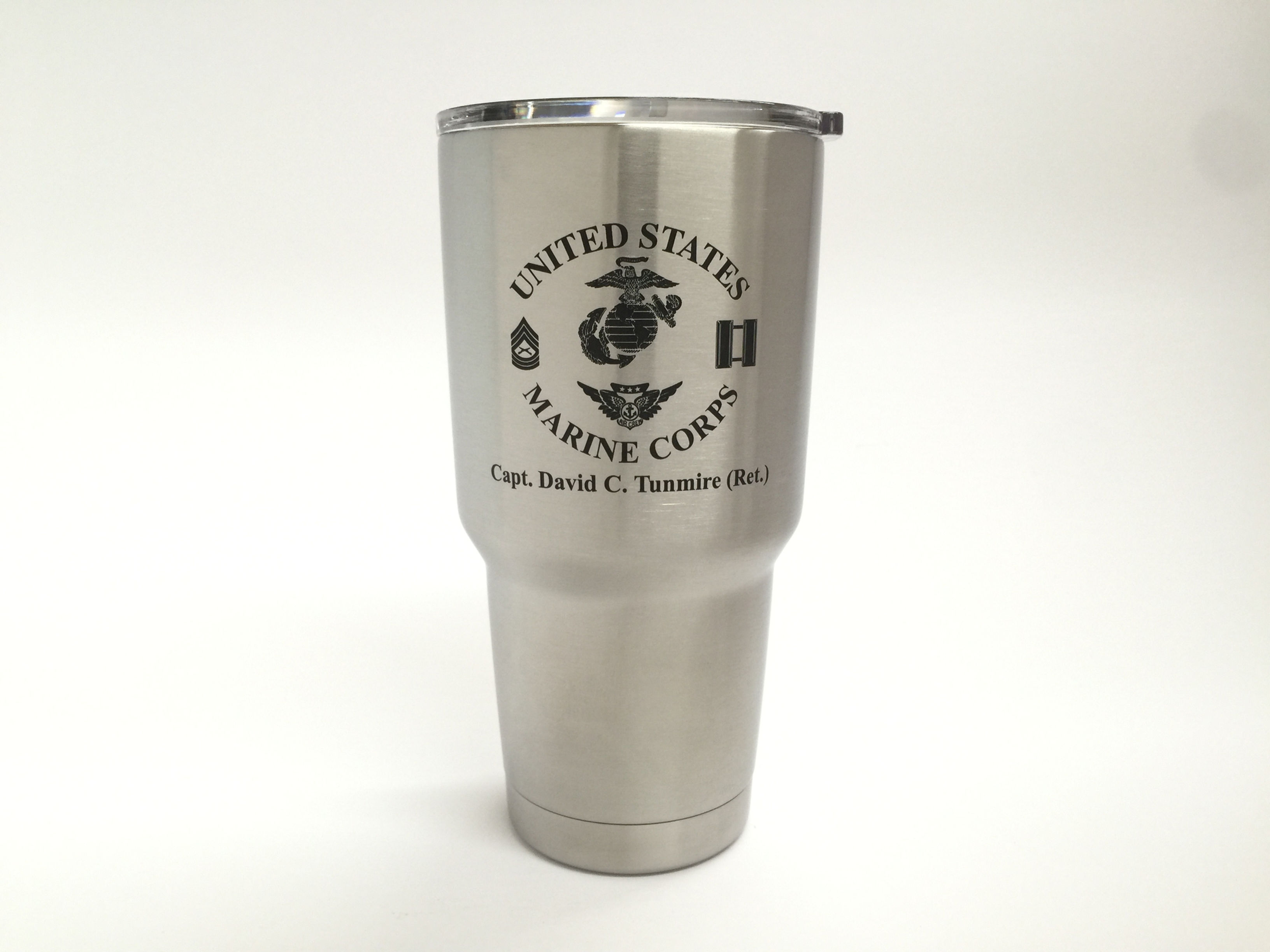 Marine Corps Engraved YETI Rambler Colster, Tumbler or Water Bottle
