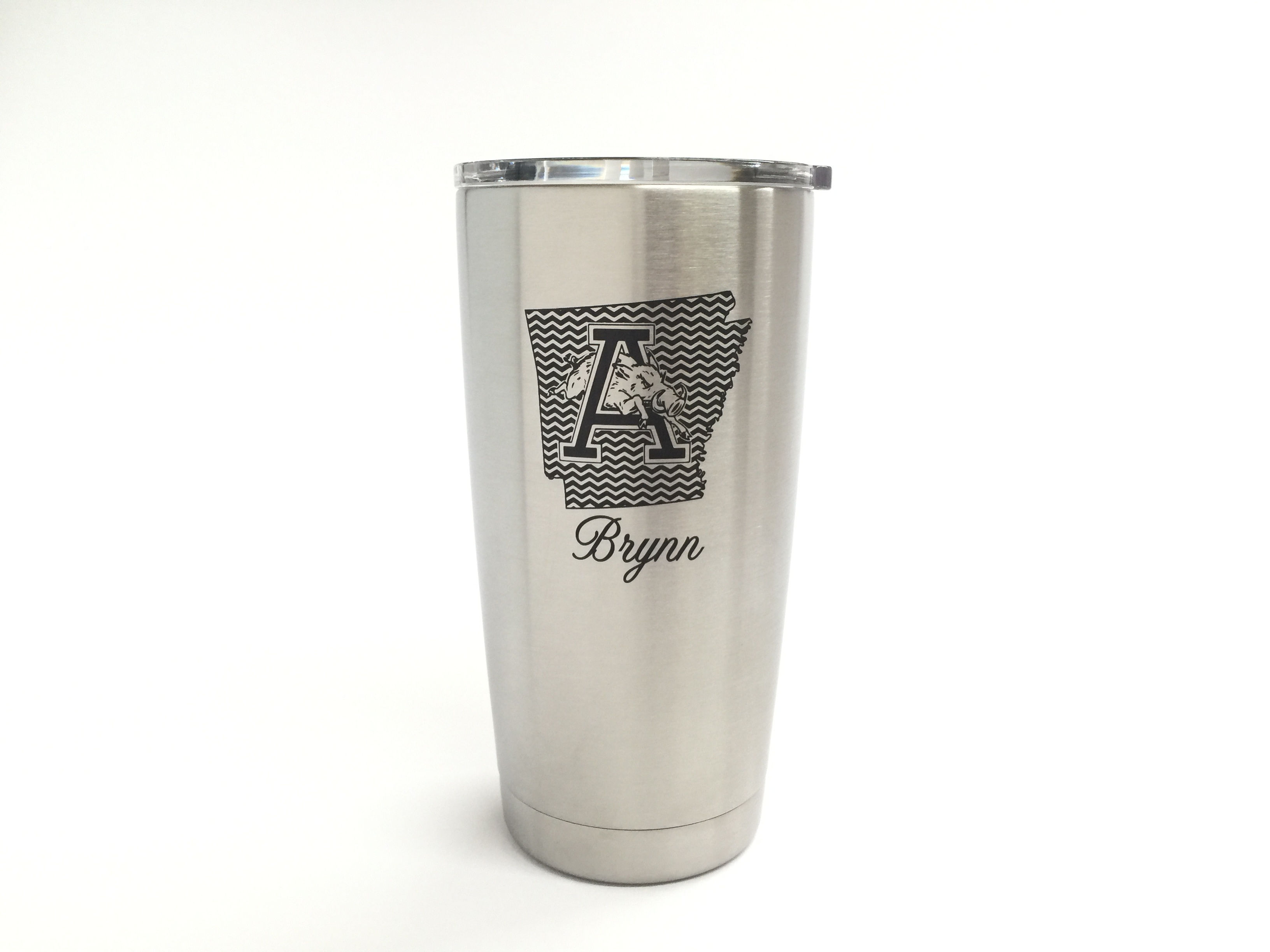 Hog Mascot and Name Personalized YETI Rambler Colster, Tumbler or Water Bottle