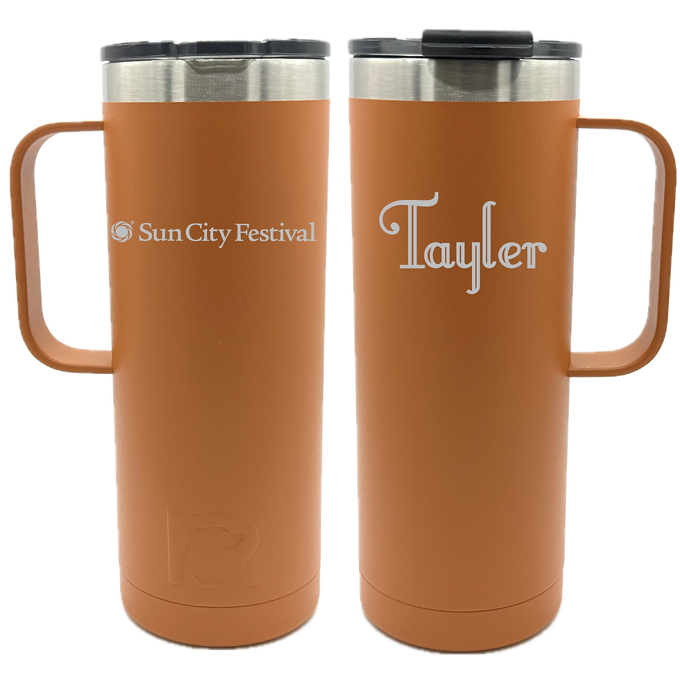 Thumbnail: 20 oz Tumbler w/handle and SCF Logo and Custom Name