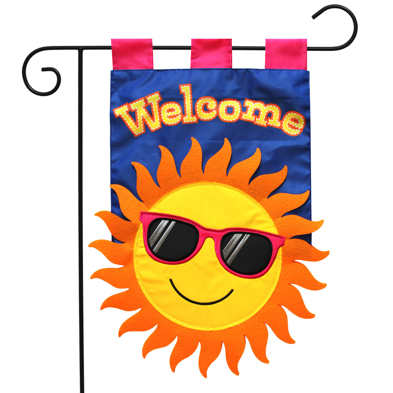 Summer Sun Applique Garden Flag