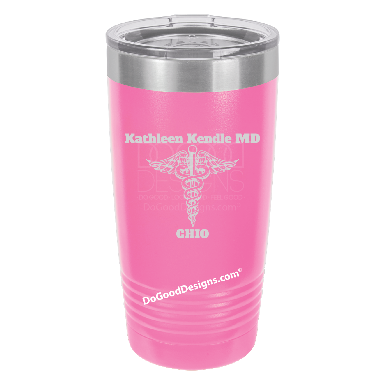 Medical Caduceus Design Engraved w/Custom Name on Polar Camel