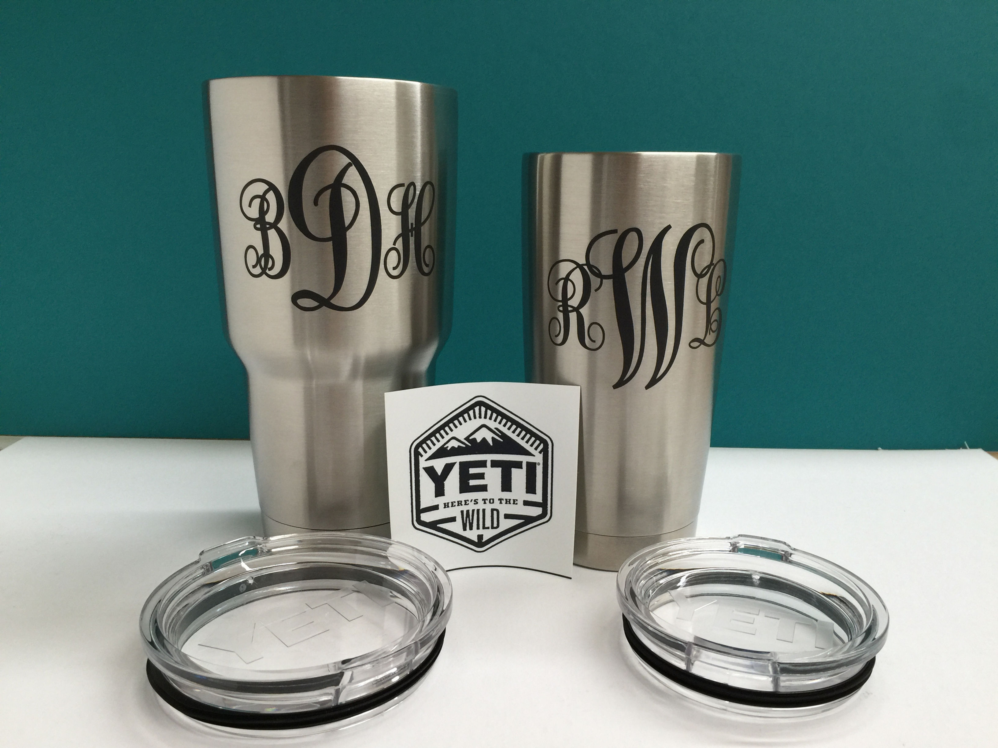 Monogram Engraved YETI Rambler Colster, Tumbler or Water Bottle