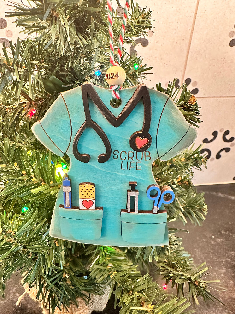 Thumbnail: Medical Professional Nurse Scrub Life Ornament
