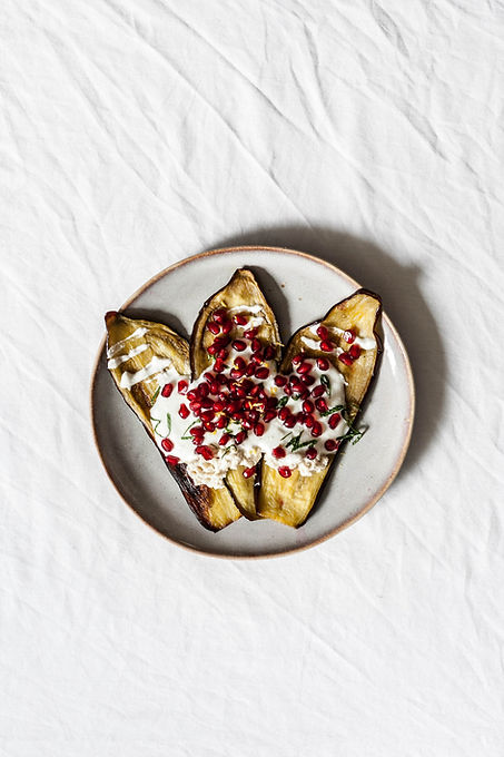 Aubergines grillées à la grenade