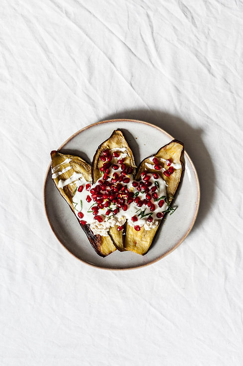 Roasted Eggplant with Pomegranate
