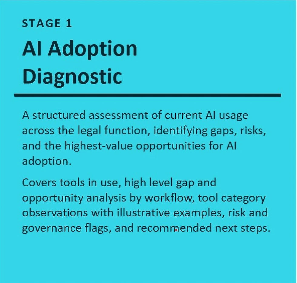 Staged approach to legal AI adoption - stage 1