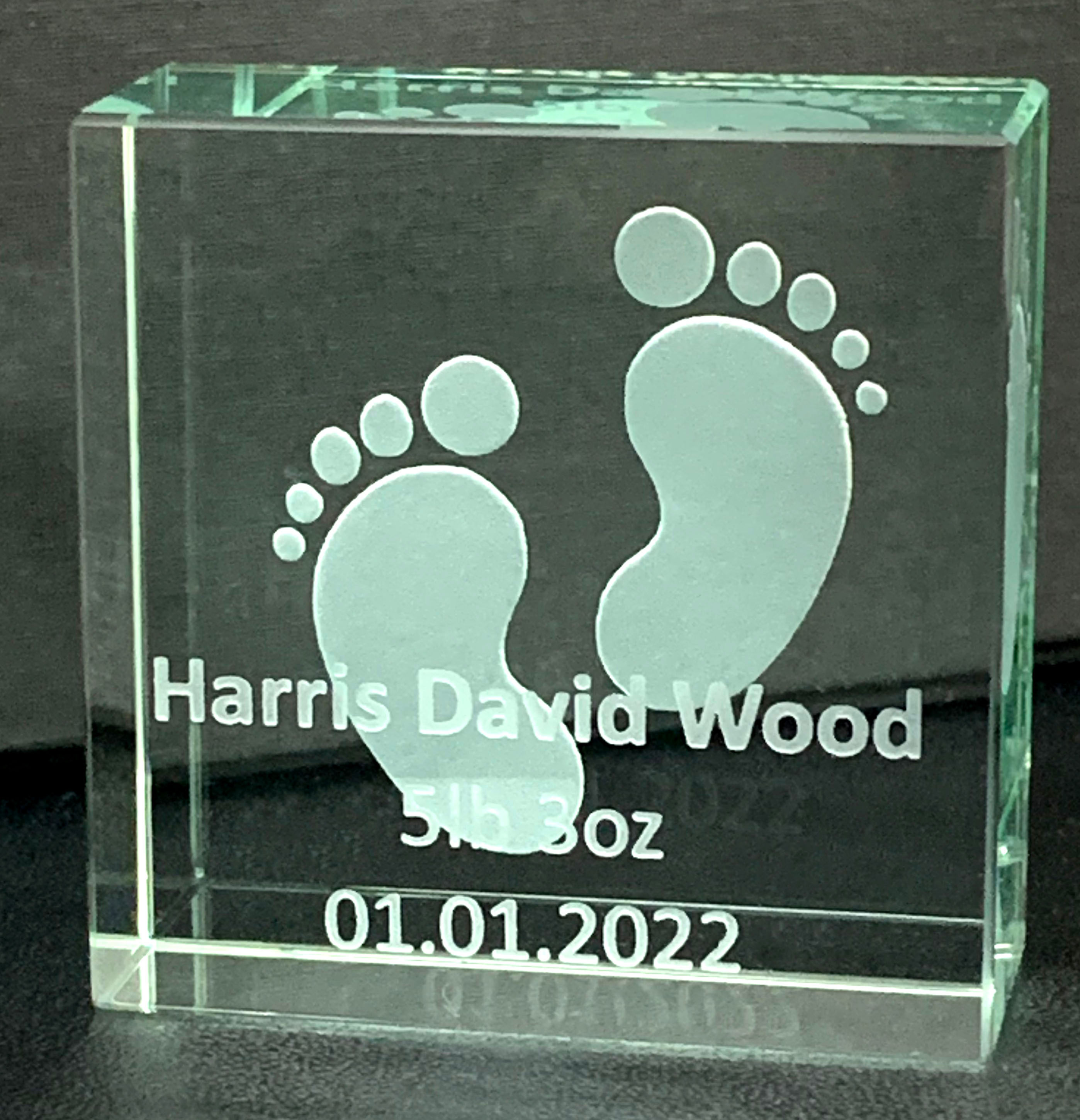 baby block engraving