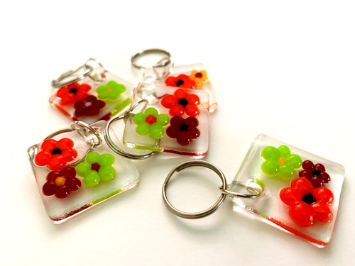 Amazing Glass Key Rings Blossom Key Rings | blacknoir glass
