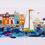 Thumbnail: Regatta in Front of the Harbour fused glass picture front view