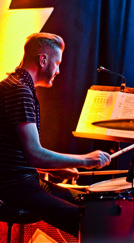 Drum teacher ready for next drum lesson