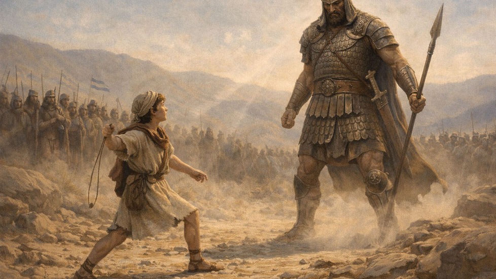 Davi e Golias à Luz de Cristo: A Vitória do Ungido e o Combate do Cristão