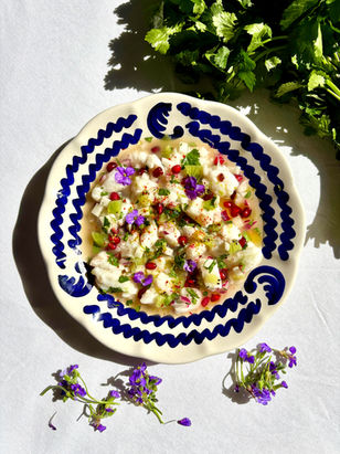 Ceviche kiwi & radis noir