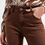 サムネイル： Raw Hem Skinny Jeans in Brown
