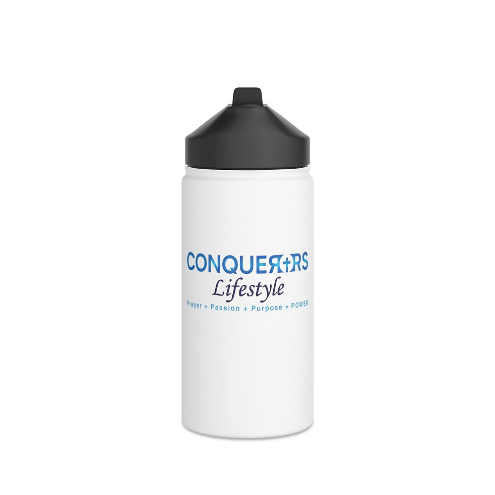 Thumbnail: Conquerors Lifestyle = POWER Stainless Steel Water Bottle, Standard Lid