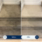 Before and after carpet cleaning Utah stairs comparison